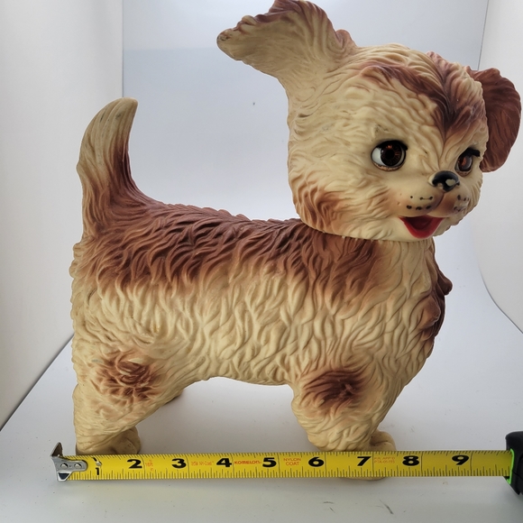 VTG Edward Mobley 60s Rubber Arrow Toy Squeak Puppy Dog Head Sleepy Eye Winky - Picture 9 of 10